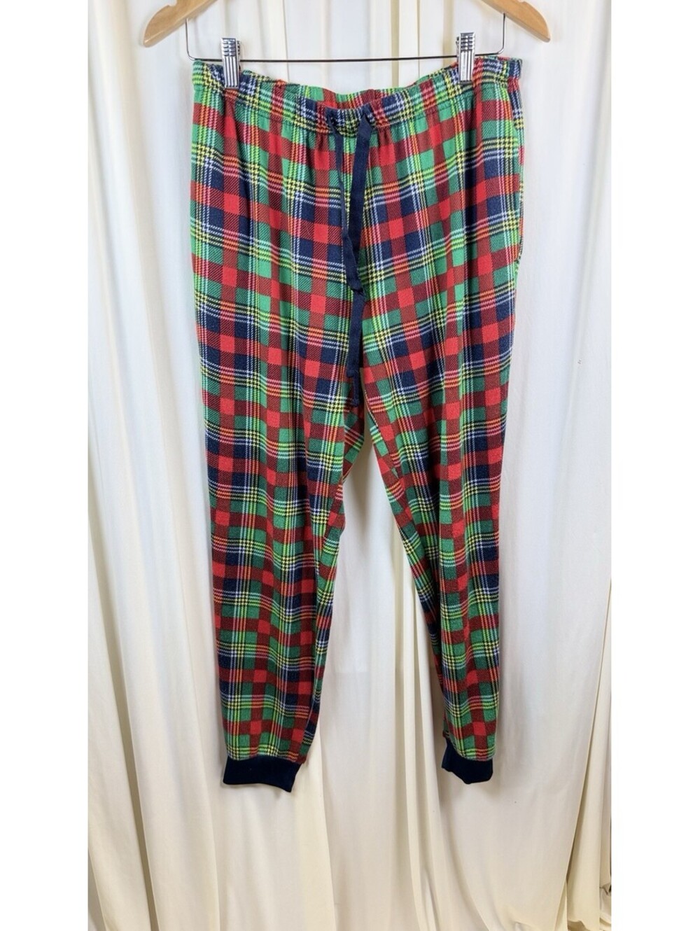 Dearfoams Women’s Cozy Comfort Plaid Lounge Pajama Pants Festive Holiday M 8-10